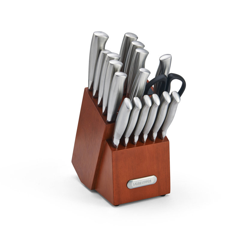 Farberware Stainless Steel Sharpener 18 Piece Knife Block Set